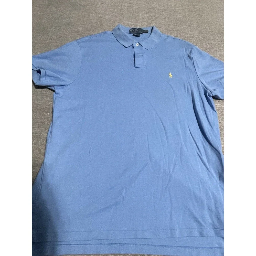 Polo By Ralph Lauren Polo Shirt Men’s Xtra Large Blue Solid Collard Cotton